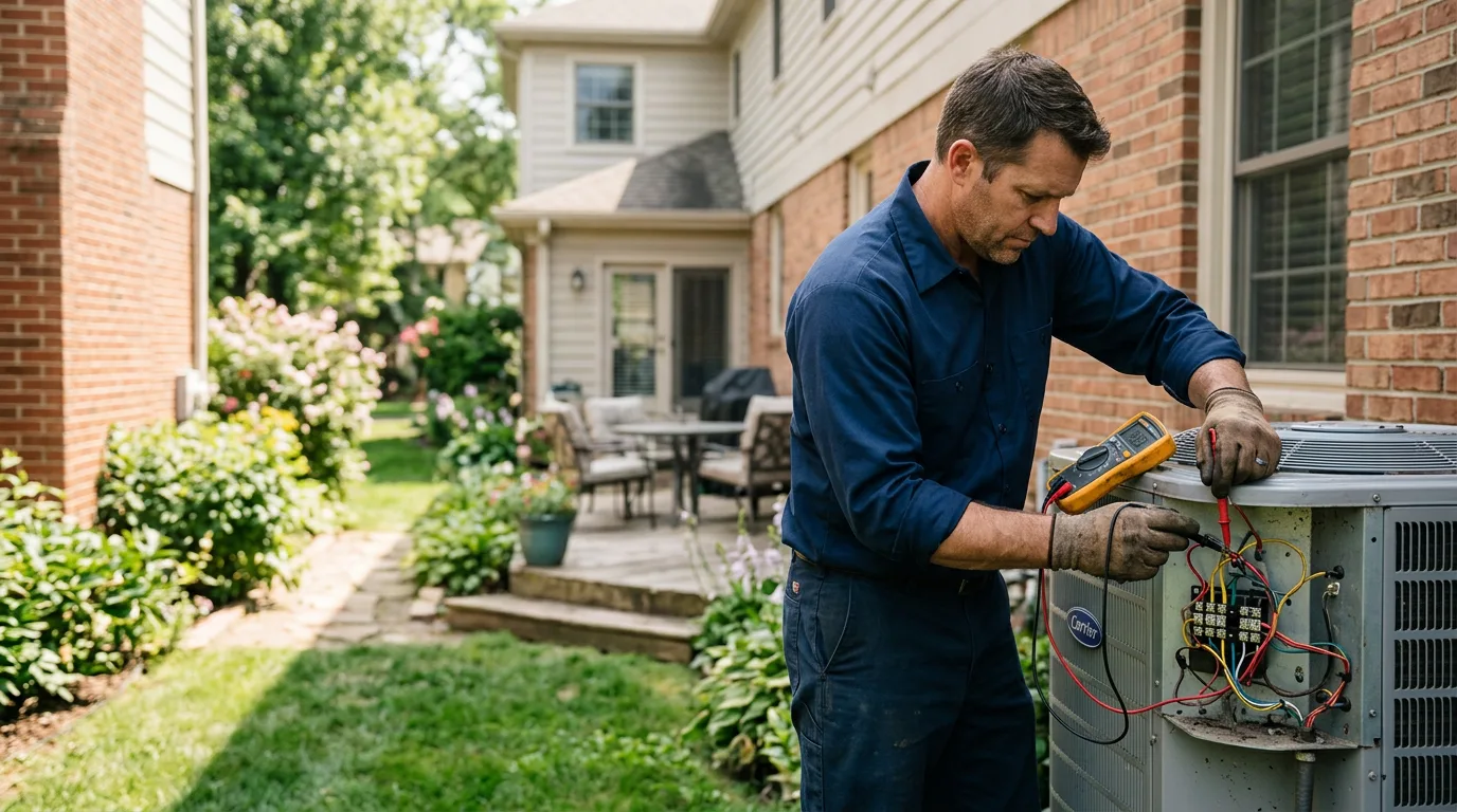 HVAC technician working near Mishawaka, IN